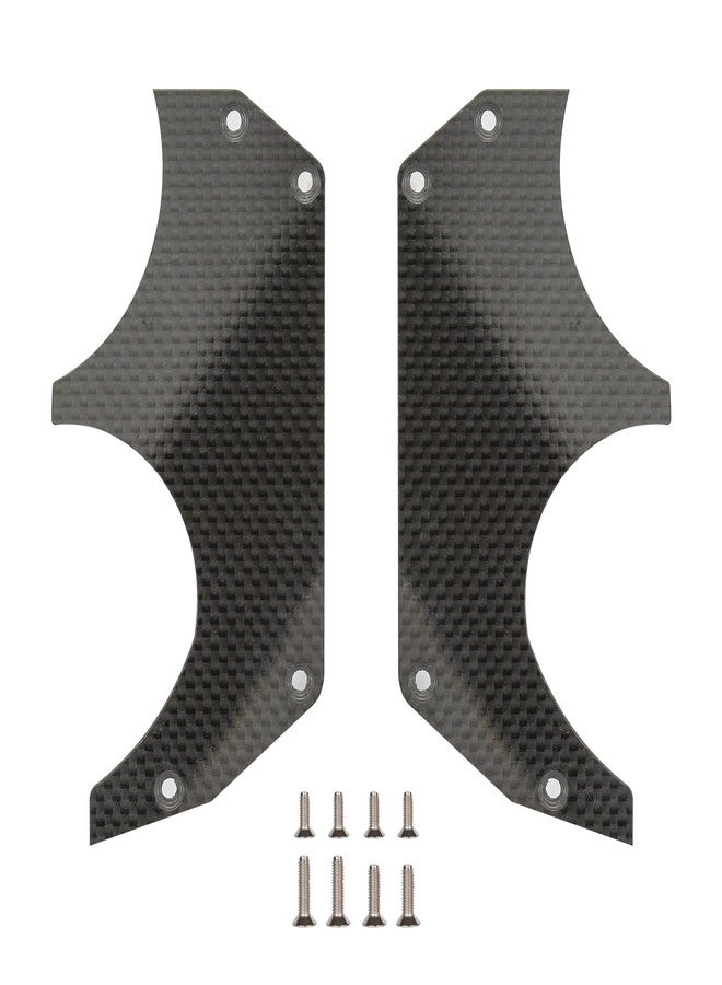 MOSHNOLY 1.5MM Carbon Fiber Air Dam Diffuser for Arrma 6S 1/7 Infraction/Limitless/Felony,Wheel Covers Lightweight Left&Right Carbon Fiber Wheel Cover for 6S 1/7 Infraction/Limitless V1/V2/Felony -Style 2-F - Image 1